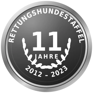 Abzeichen 11 Jahre Rettungshundestaffel 2012 bis 2023