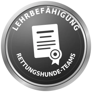 Abzeichen Lehrbefähigung für die Ausbildung von Rettungshunde-Teams